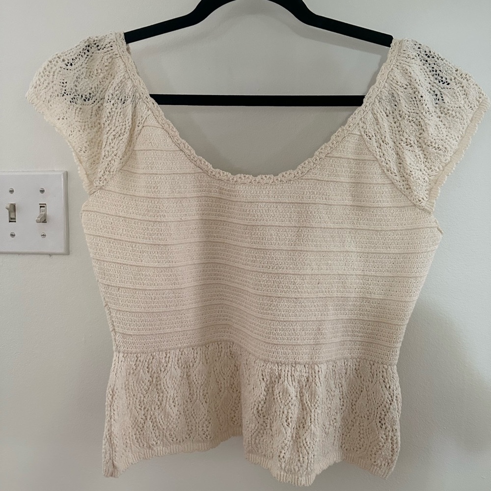 Zara Crochet Knit Top
